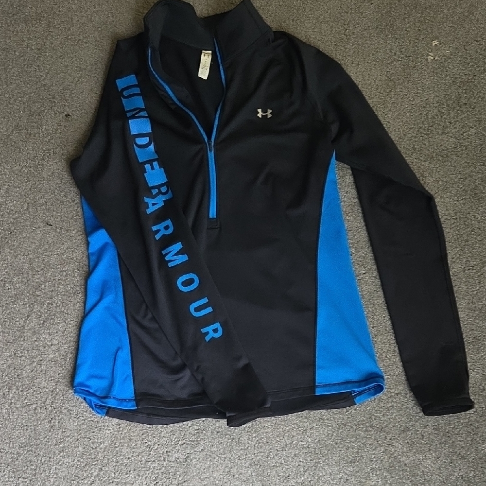 Under Armour Black and Blue Half-Zip Pullover